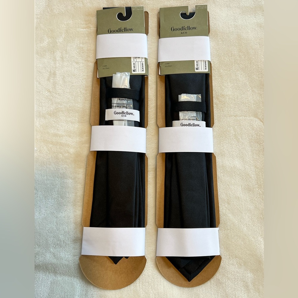 Goodfellow & Co classic Black Solid Necktie Set - 2 Pack